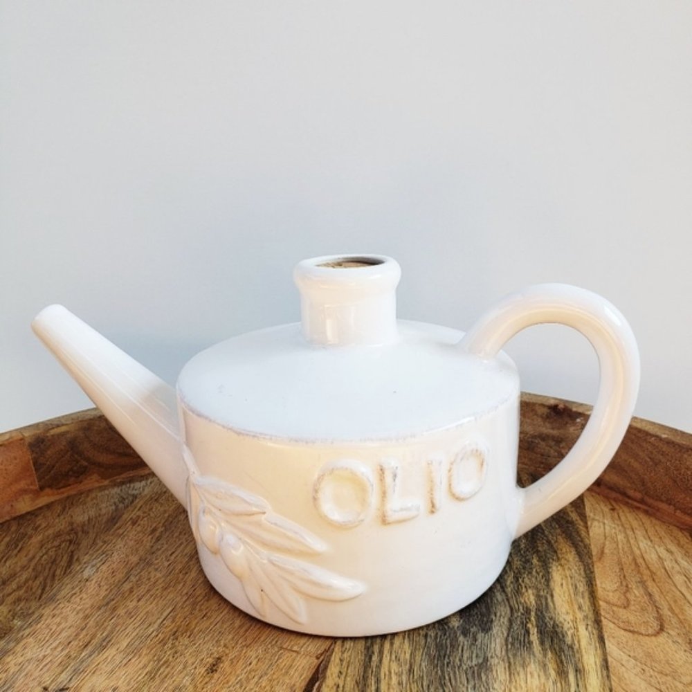 Anthropologie Virginia Casa White Oil Cruet